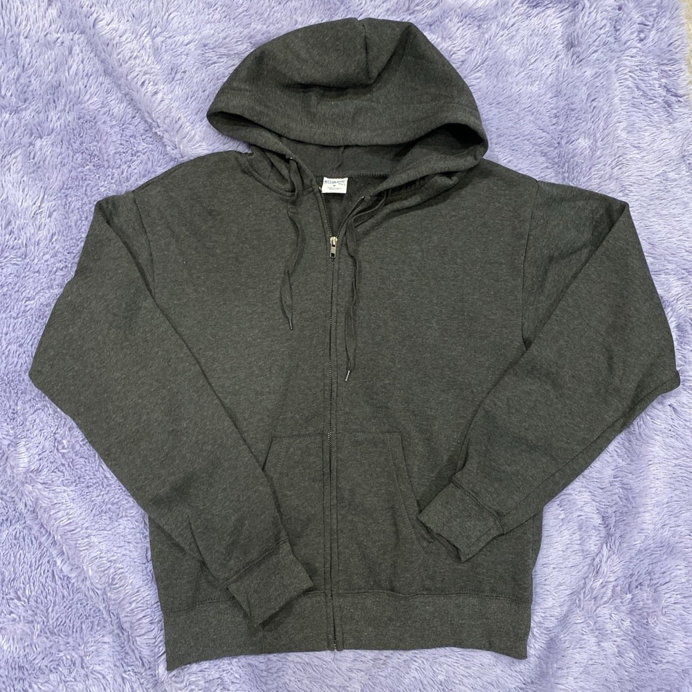 Mission Ridge Men's Dark Gray   Long Sleeve Full ZipHoodie Sweatshirt Size M‎